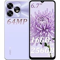 Amazon | UMIDIGI A15 SIMフリー スマホ 本体 16GB RAM+256GB ROM 1TB